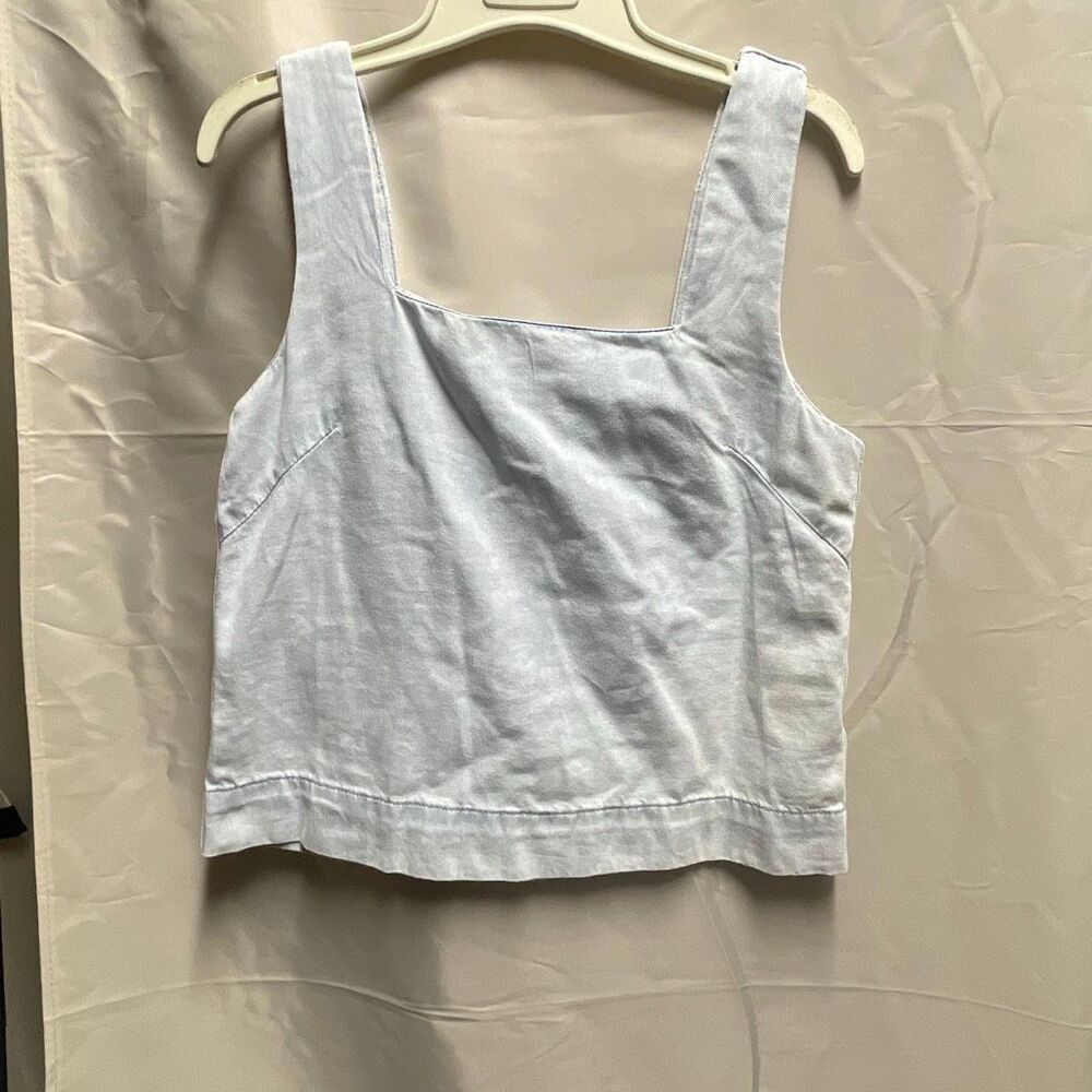 Thread & Supply Light Blue Cropped Tank Top
